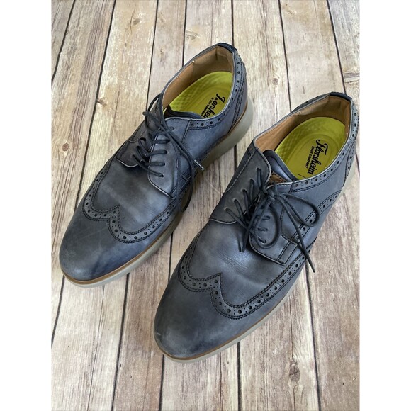 Florsheim Macy Blue Longwing Wingtip Welted Shoes 14238-410 Mens 11 - Picture 1 of 8